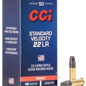 CCI Standard Velocity .22 LR 40gr LRN 50‑Round Box