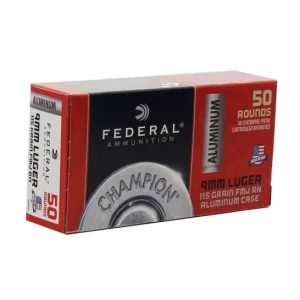 Federal Champion 9mm 115gr FMJ 50‑round box